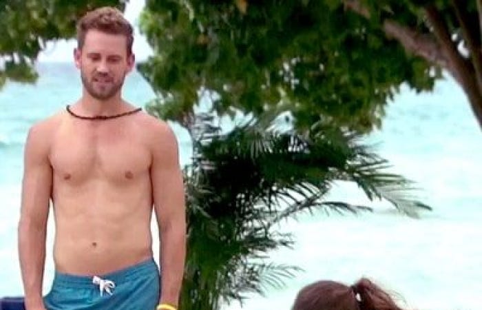 nick viall bachelor volleyball game mess