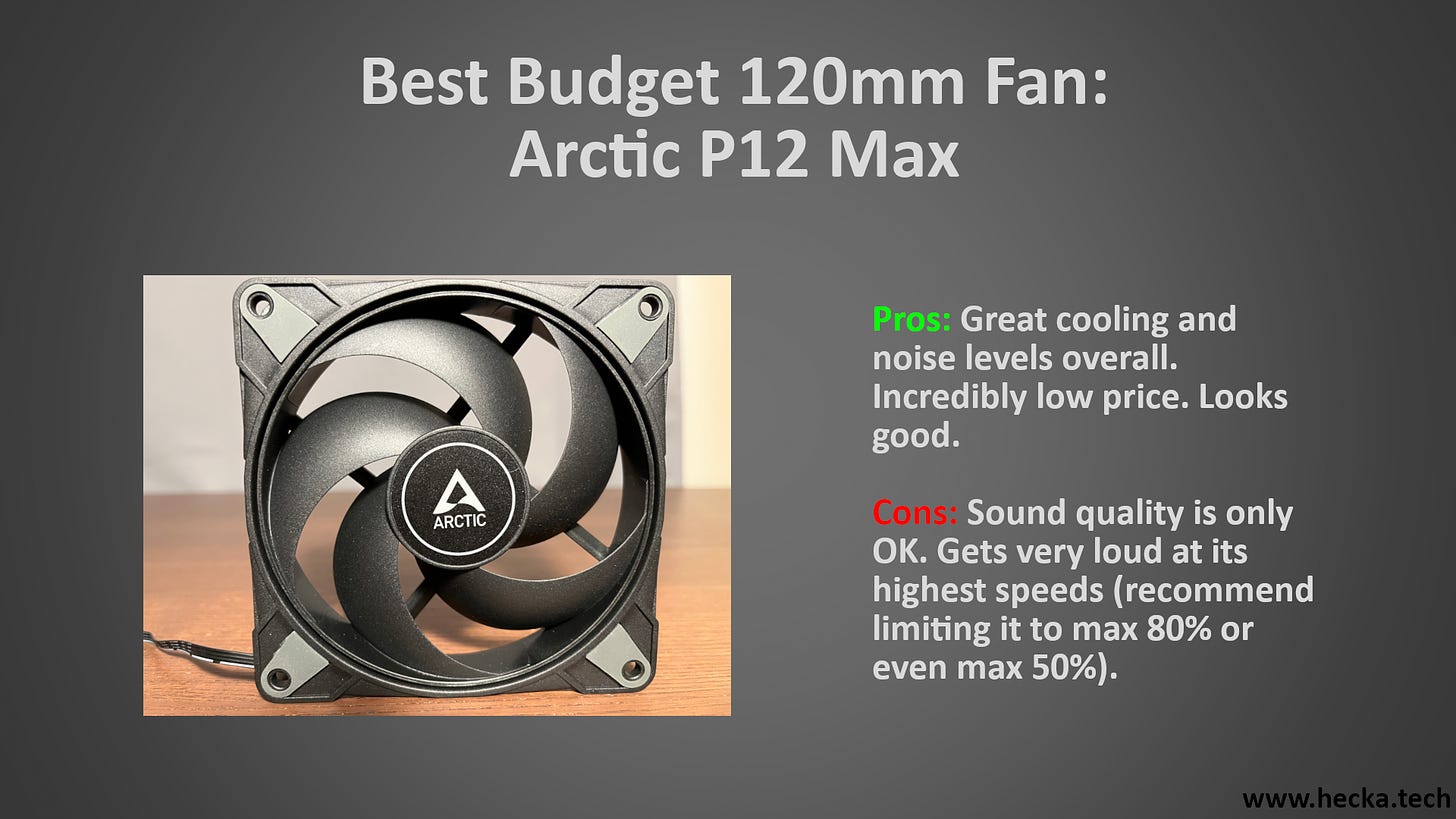 Best Budget 120mm Fan: Arctic P12 Max