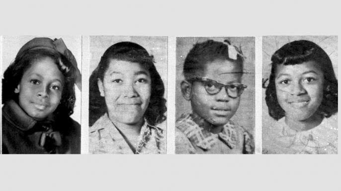 Victims of the Sixteenth Street Baptist Church bombing on Sept. 15, 1963: Denise McNair, 11; Carole Robertson, 14; Addie Mae Collins, 14;  and Cynthia Wesley, 14. (Credit: AP Photo)