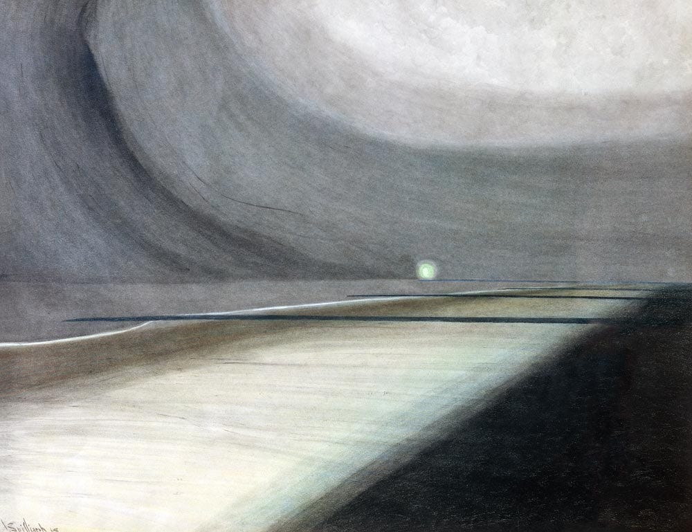 Beach in Moonlight, Seascape with Light - Leon Spilliaert als ...