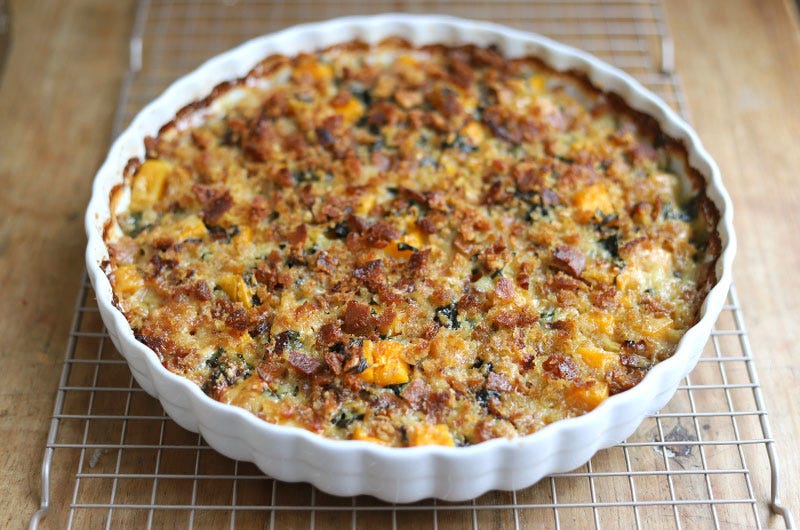  Butternut Squash, Kale & Parmigiano Gratin, Cook the Vineyard