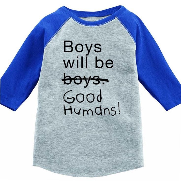 Boys Will Be Good Humans Kids Baseball Tee | Gender neutral kids clothes, Unisex kids fashion ...