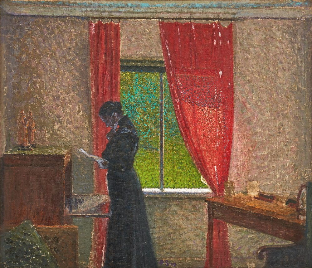Kvinna med brev vid fönstret | Fine art, Kvinna, Brev