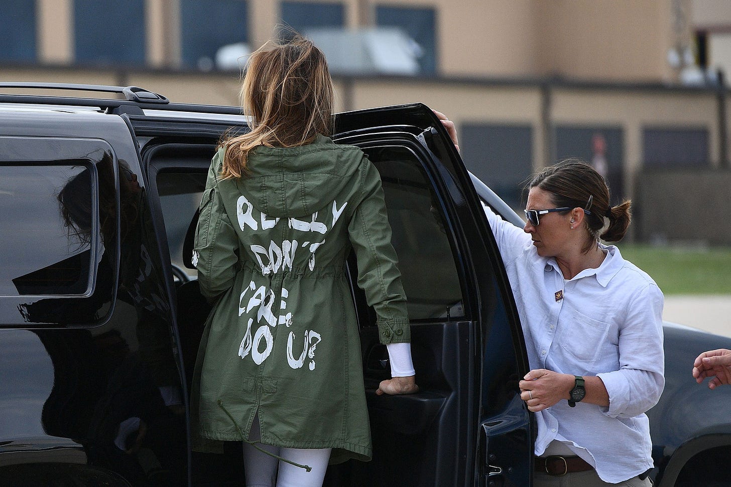 Melania Trump Seen Wearing “I Don't Care” Jacket | The New Yorker