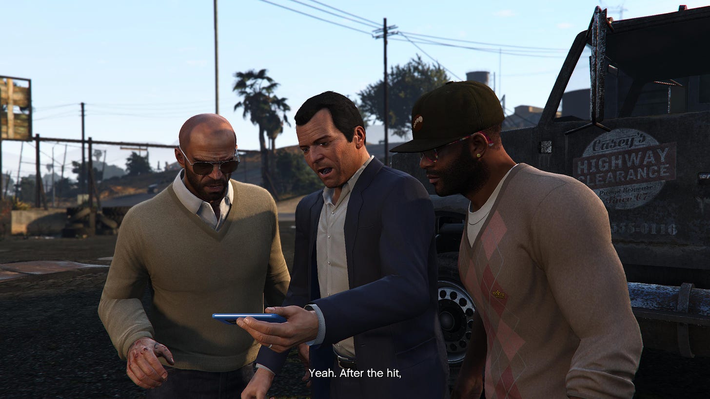 Οι τρεις πρωταγωνιστές του Grand Theft Auto V
