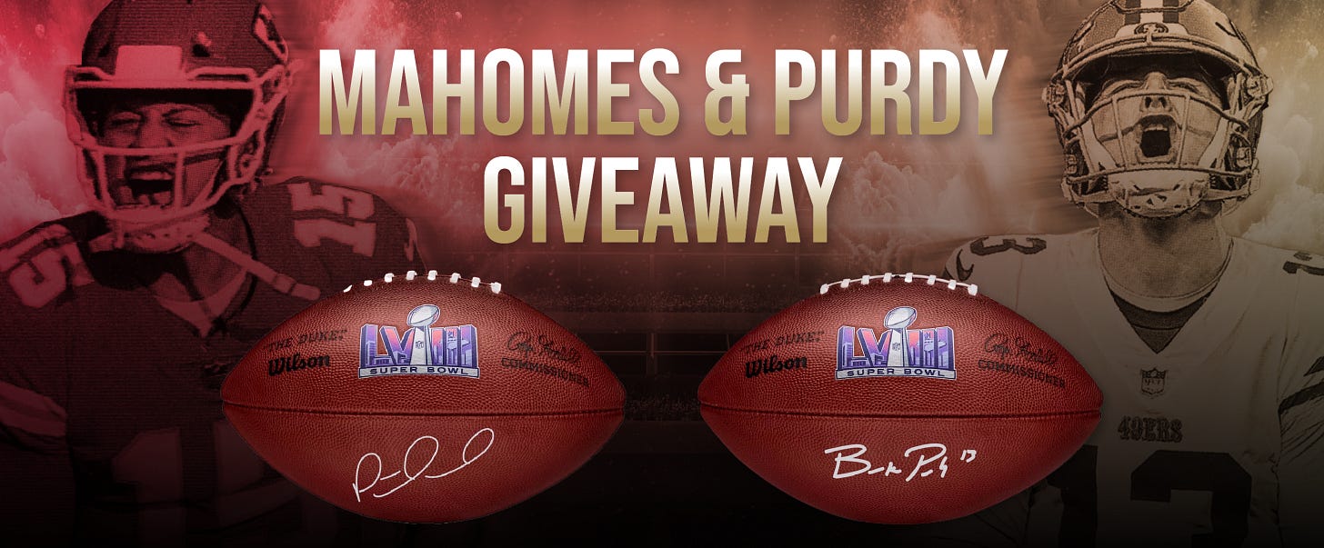 Make a great grab with the PWCC Mahomes & Purdy Submission Sweepstakes
