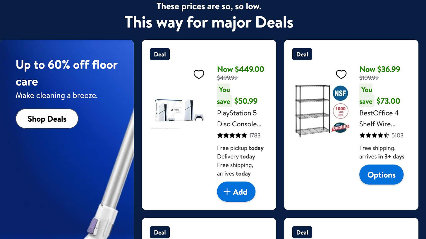 Walmart major deals event