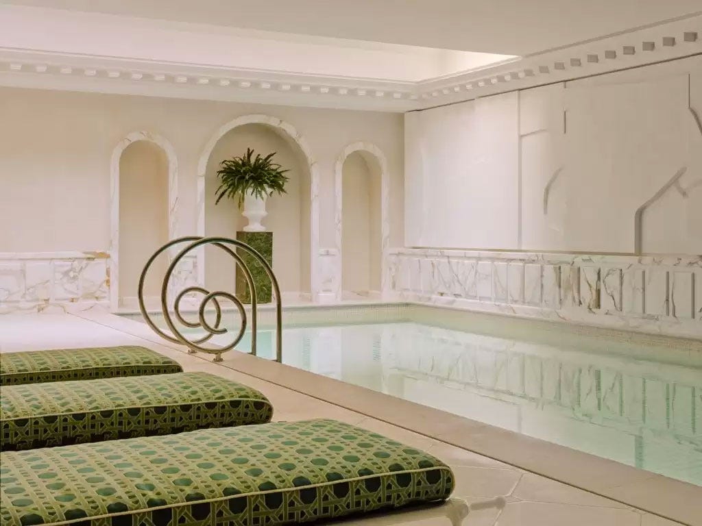 The pool at Spa Guerlain, Hotel Saint James in Paris, France