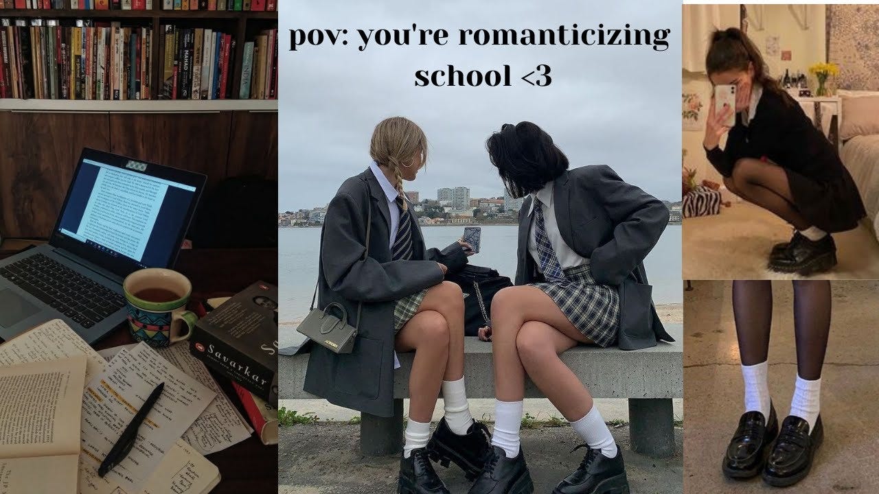 romanticising school tiktoks - YouTube