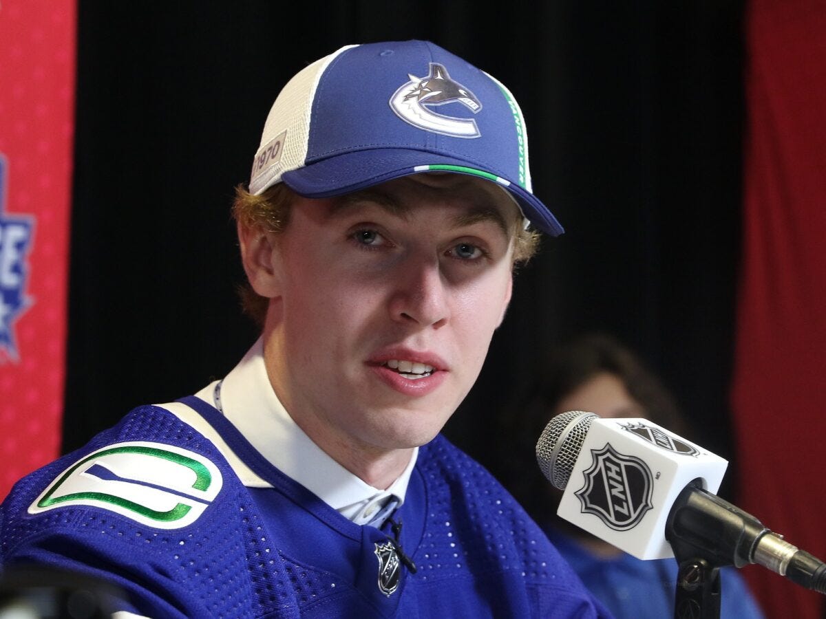 Jonathan Lekkerimaki Vancouver Canucks 2022 Draft