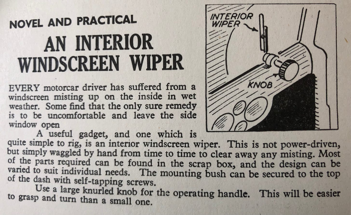 Title: Novel and practical, an interior windscreen wiper