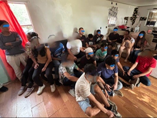 16 illegal aliens from five different countries were found by police inside this South Texas stash house raided on June 2, 2025. 16 illegal aliens from five different countries were found by police inside this South Texas stash house raided on June 2, 2025.