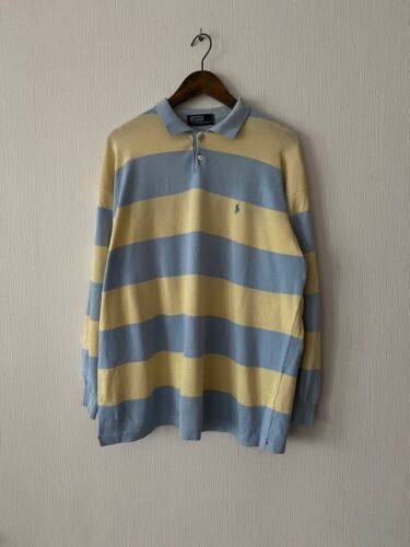 VINTAGE RALPH LAUREN RUGBY STRIPED SHIRT LONG SLEEVE SIZE XL MEN - Picture 1 of 4