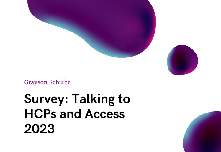 Survey: Talking to HCPs and Access 2023