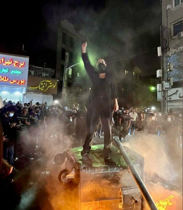 Dieses Foto steht mittlerweile für die Proteste im Iran.