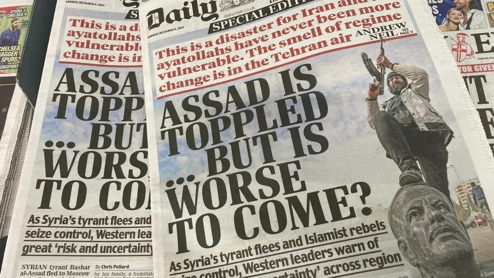 Edição do Daily Mail sobre Assad