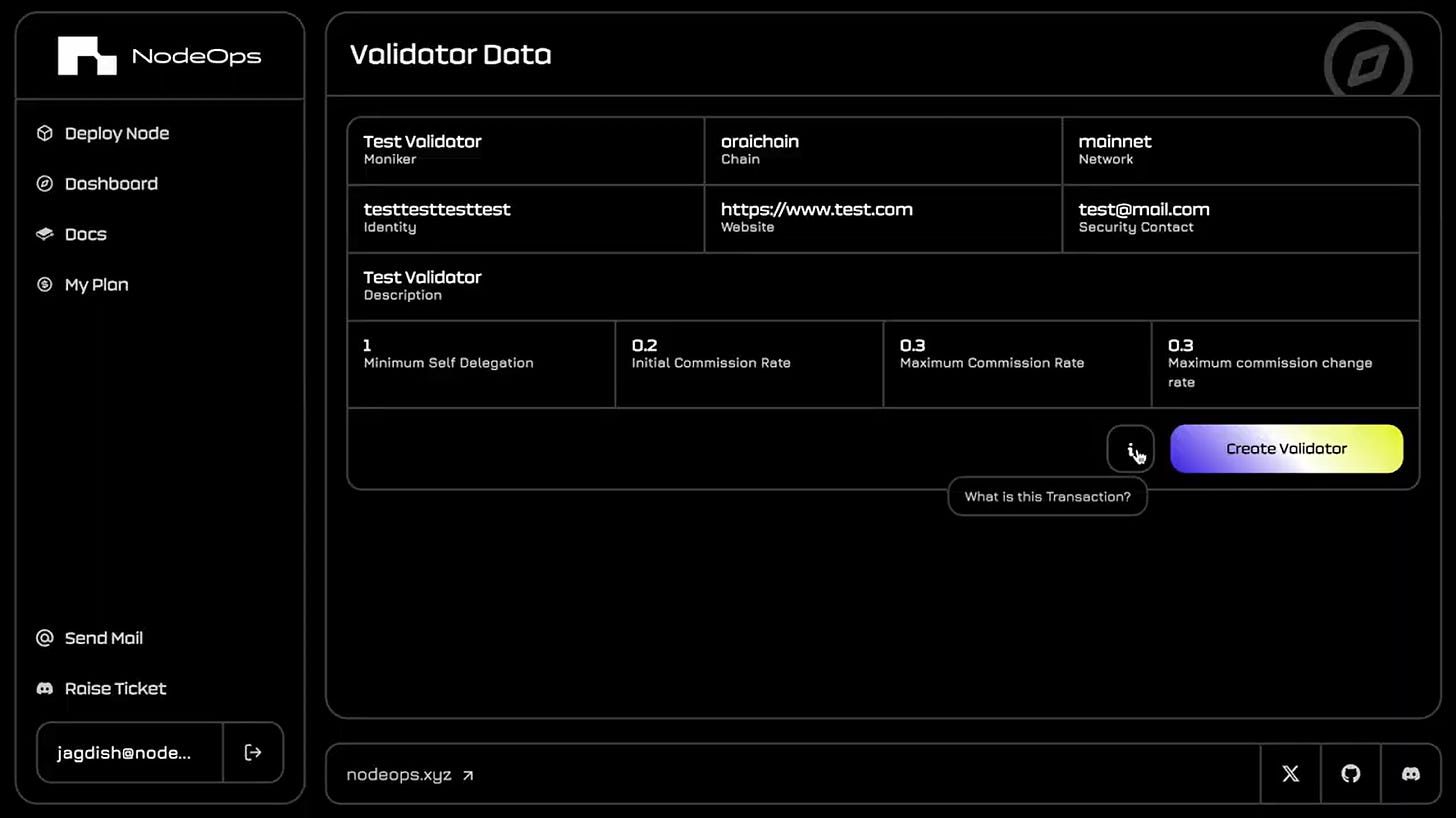 Create validator