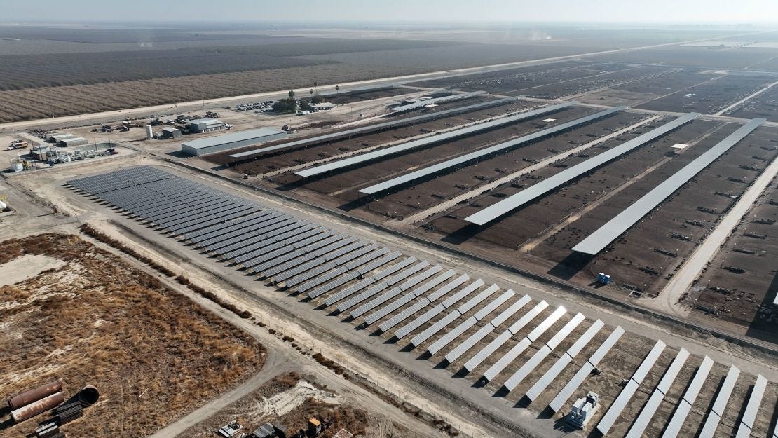The rocks are heated by thousands of photovoltaic panels that surround the Antora Energy prototype west of Fresno. The rocks are heated by thousands of photovoltaic panels that surround the Antora Energy prototype west of Fresno.