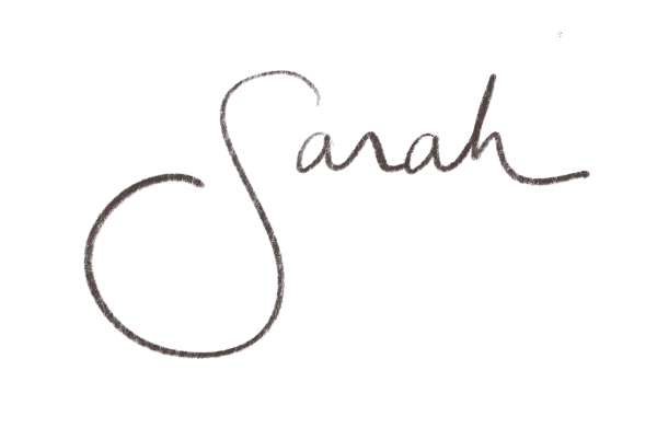 Sarah my signature with a swoopy S
