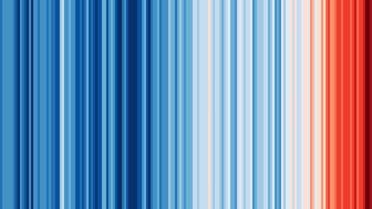 Stripes shading from dark blue to red