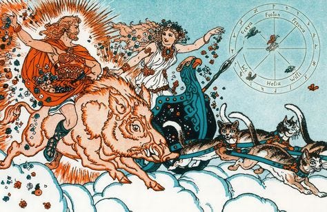 Ingui/Freyr and Freo/Freya | Norse goddess of love, Norse mythology ...