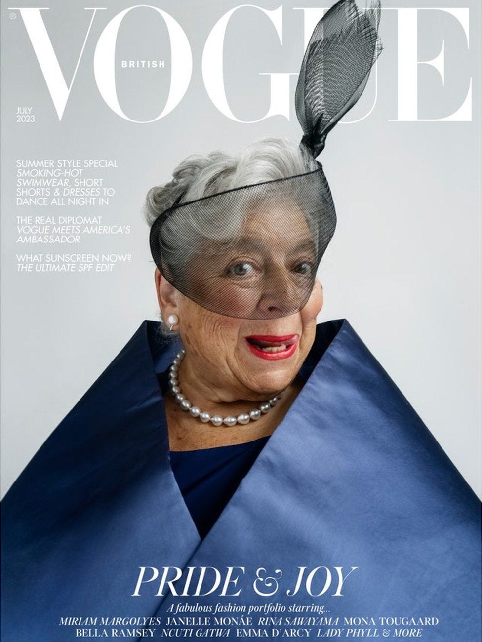 Miriam Margolyes in Vogue