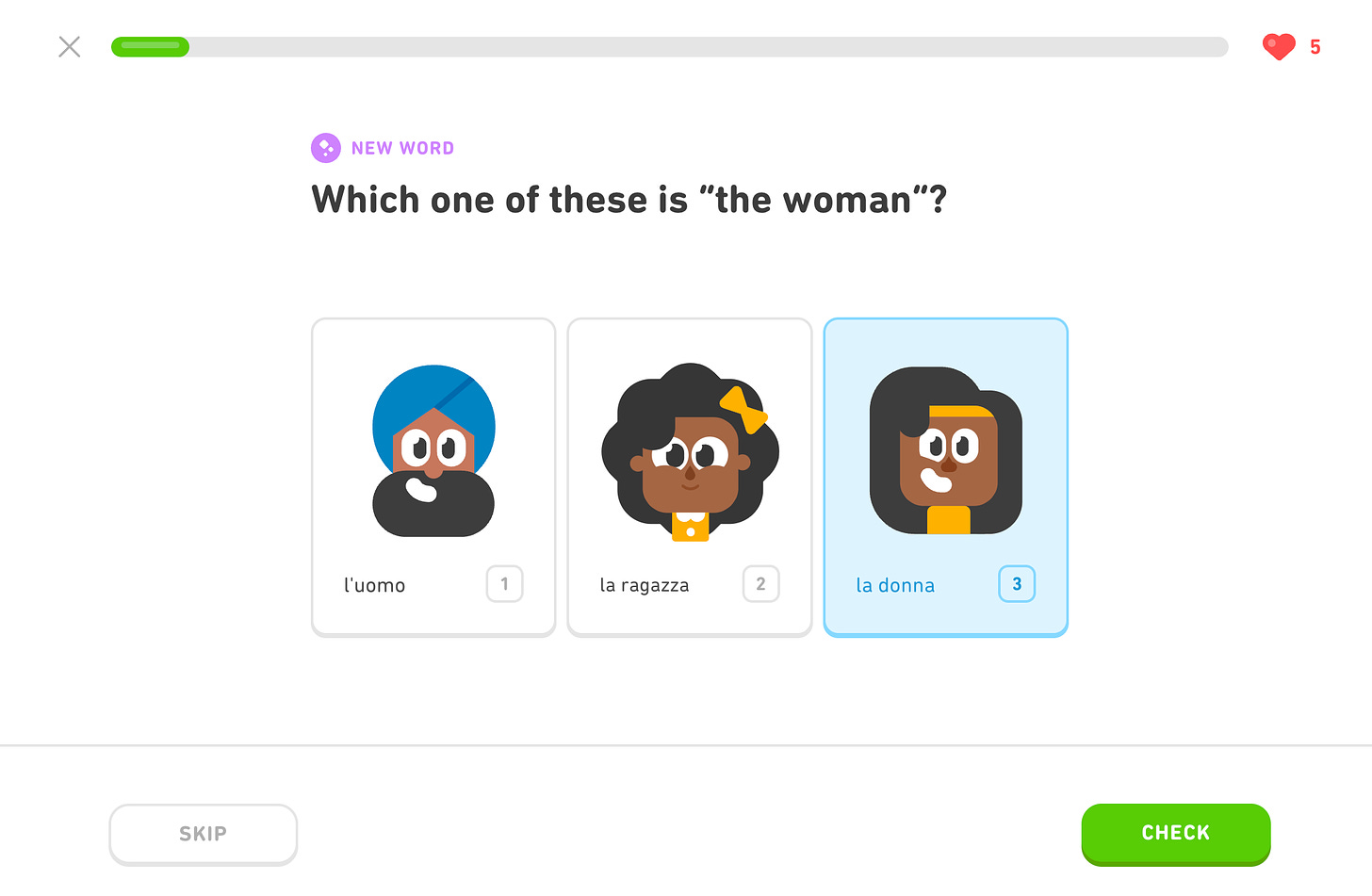 The Duolingo app