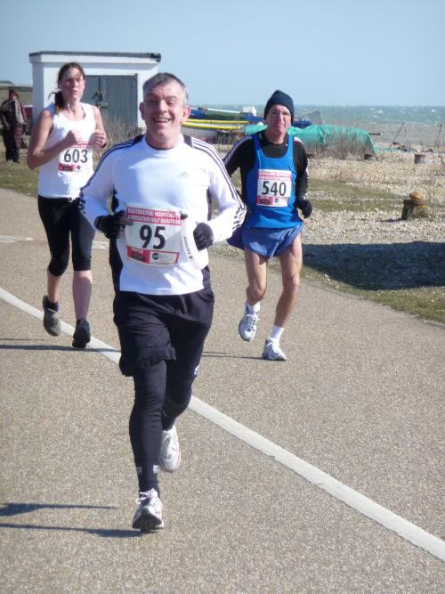 Author Robert Crouch running