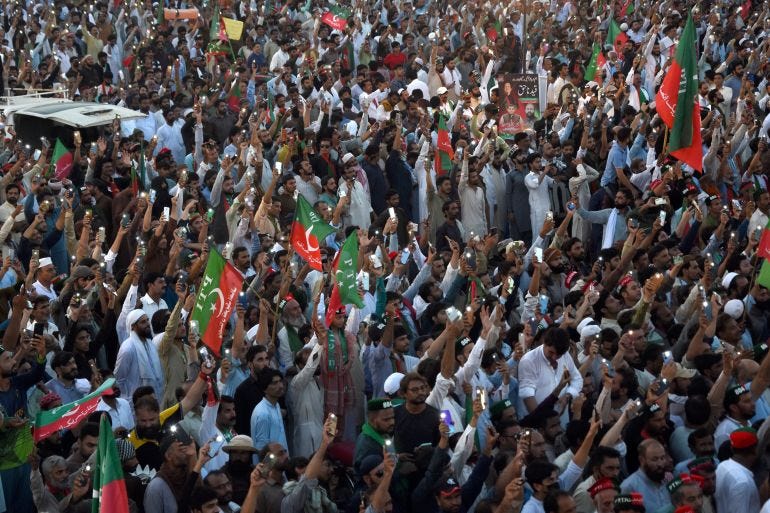 Pakistan Imran Khan rally