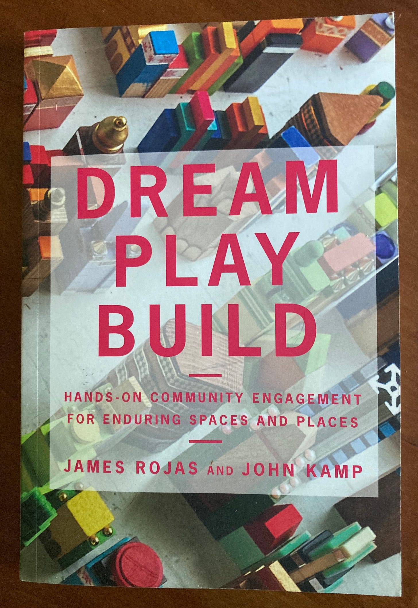 Photograph of the cover of the book Dream, Play, Build