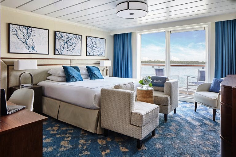 The American Cruise Lines’ stateroom is spacious and well-equipped.  Photo courtesy of ACL