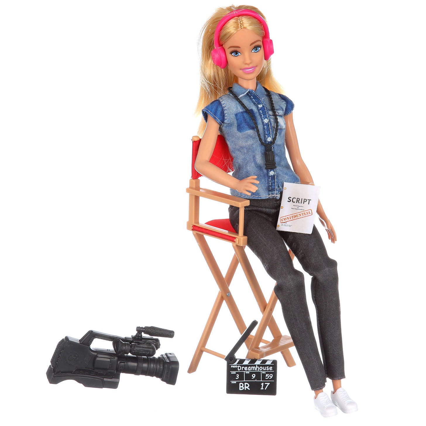 Barbie Film Director Playset with Doll, Chair, Camera and Accessories -  Walmart.com