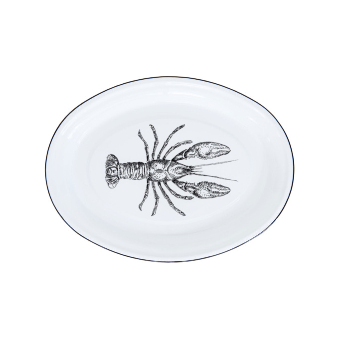 Crow Canyon Home x Weston Table Enamelware Collection, Lobster Oval Platter