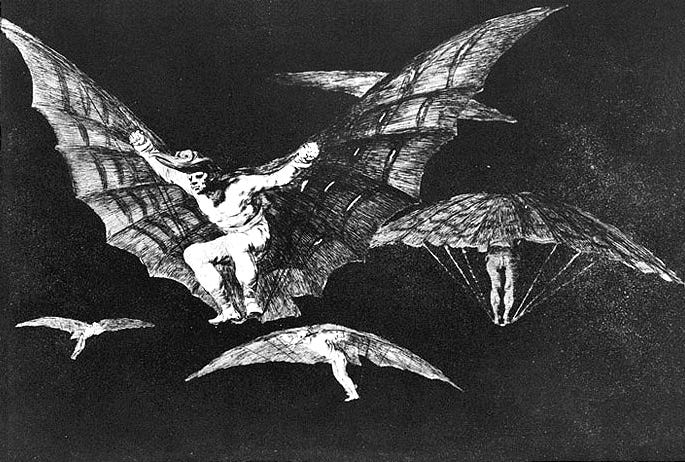 A way of flying, 1816 - 1823 - Francisco Goya