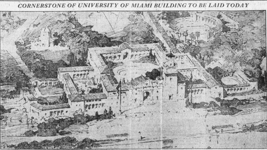 Figure 2: Rendering of the University of Miami campus in 1926