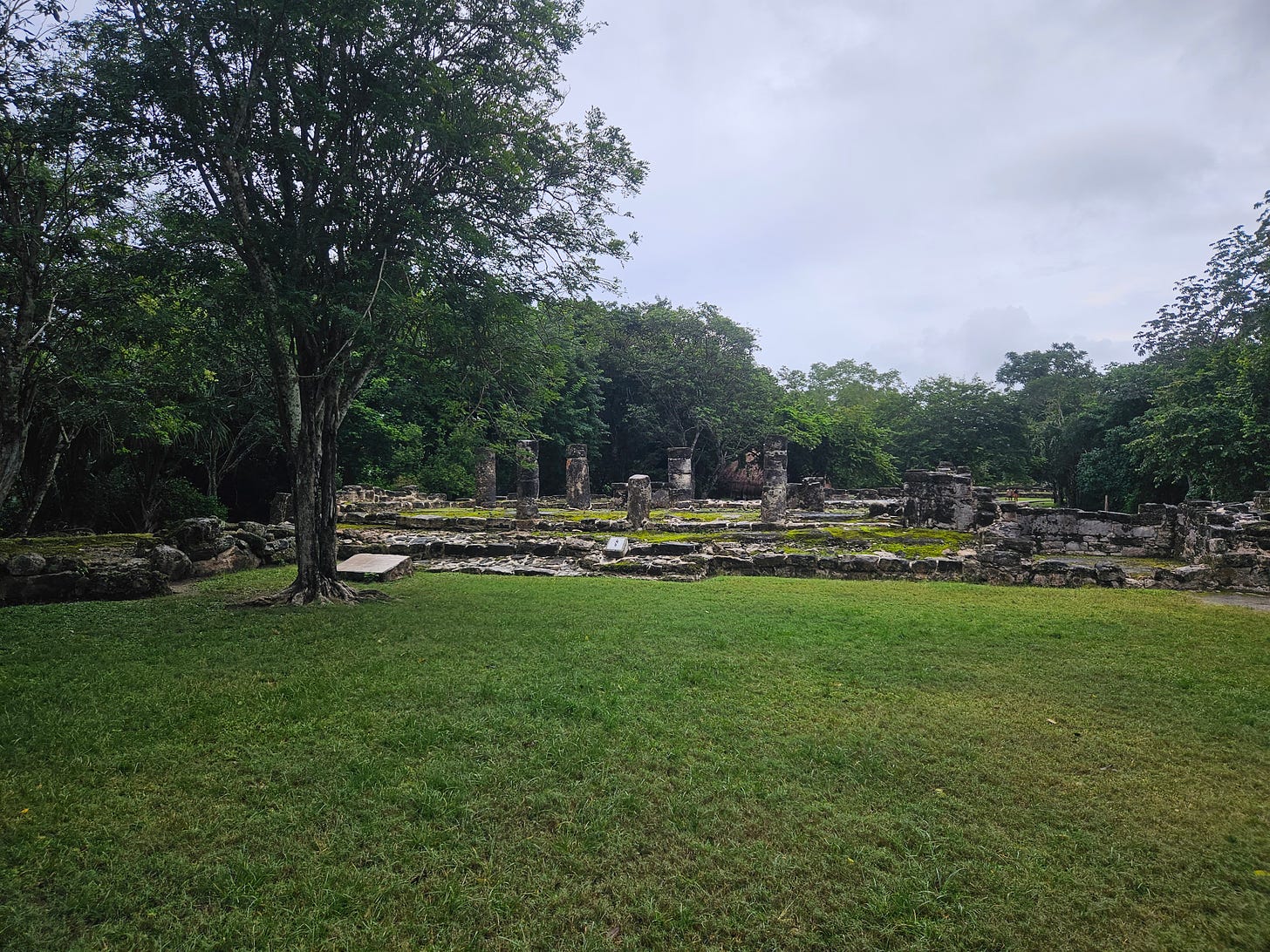 Facing east at San Gervasio ruins in Cazumel
