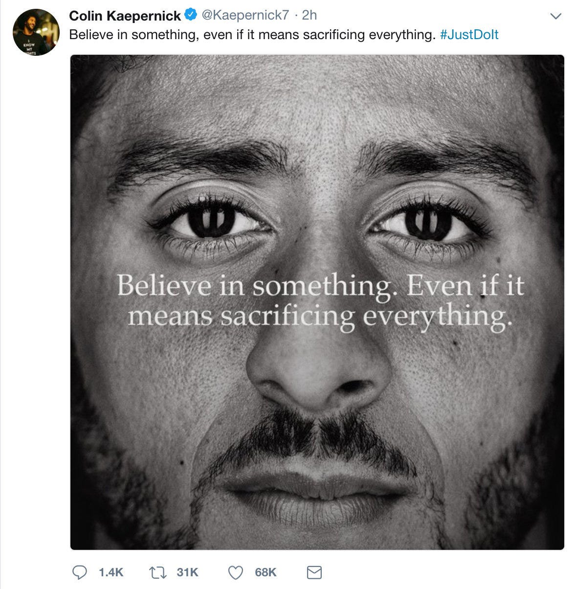 Colin Kaepernick's Nike Campaign Keeps N.F.L. Anthem Kneeling in Spotlight  - The New York Times