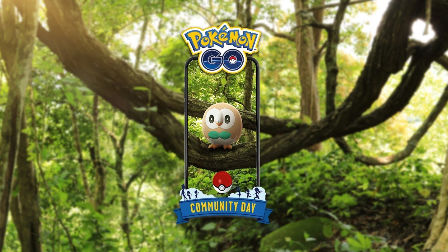 Rowlet will feature in PokémonGO's Community Day event on January 6th 2024