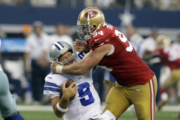 49ers beat down dallas cowboys 2015 nfl