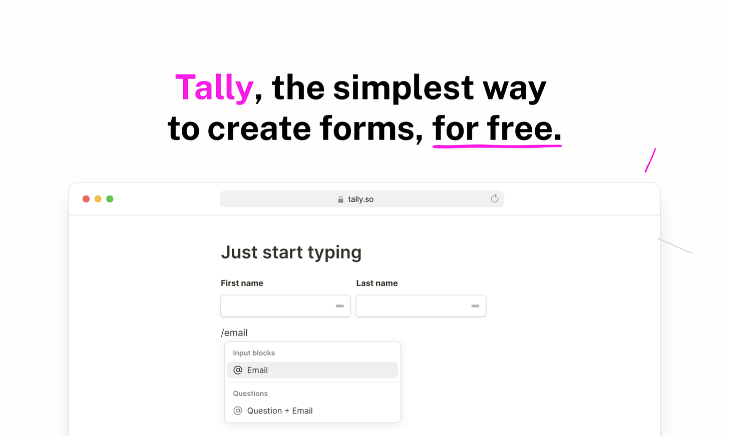 Tally Forms: Free Form Builder Alternative to Typeform