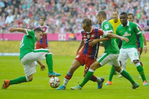 beyern munich beats werder bremen bundelsiga 2015