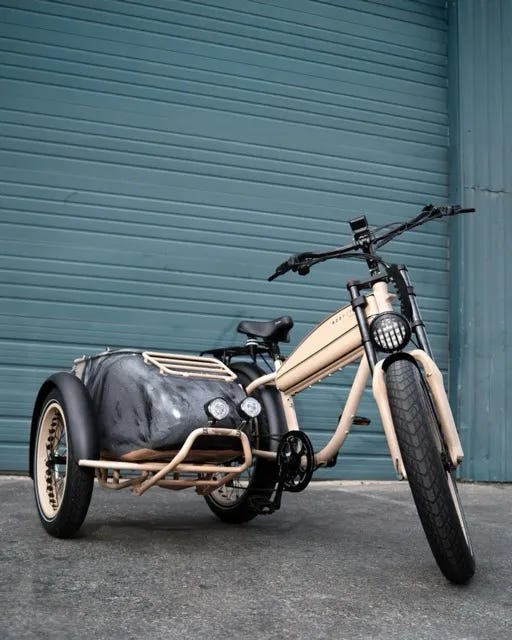 A closer look at the special edition MOD Easy SideCar Sahara edition electric bike. 