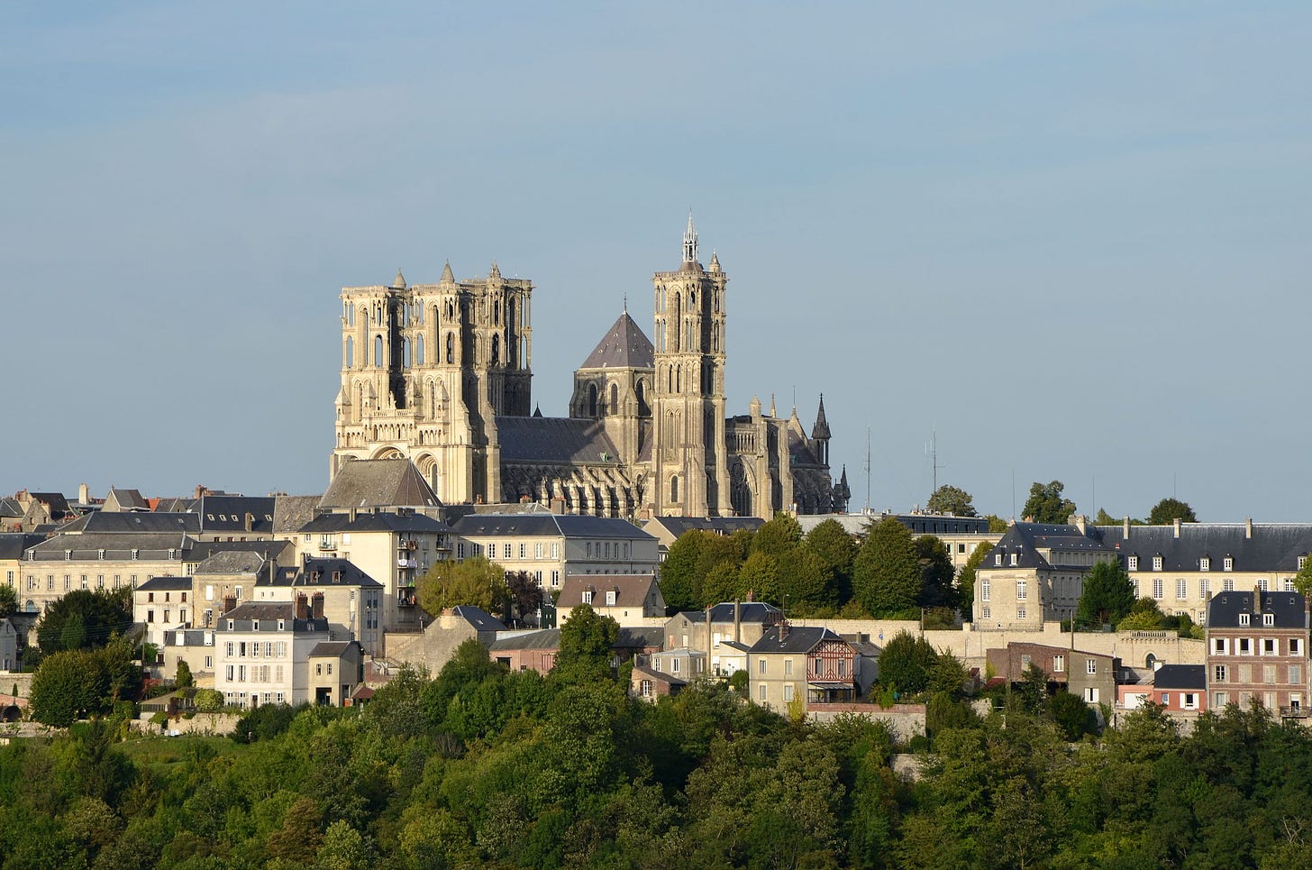 Laon and its cathedral from the southwest