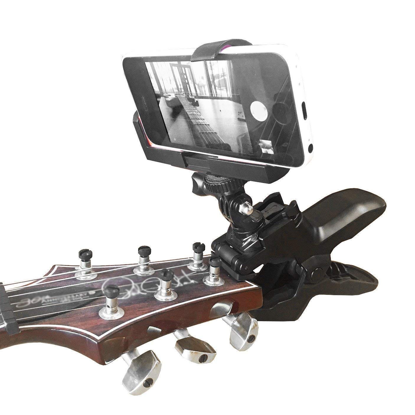 Universal Guitar Headstock Phone/Camera Clamp Clip Mount