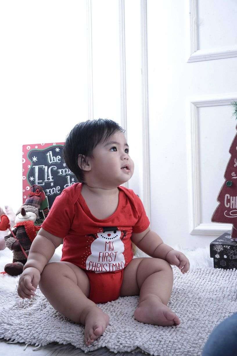 Baby Christmas red theme at Nice Print Studio