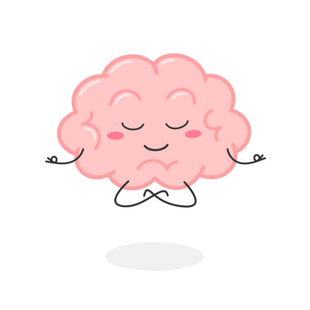 Cartoon Brain Character Meditation In Lotus Pose Stock Illustration -  Download Image Now - Tranquility, Zen-like, Meditating - iStock