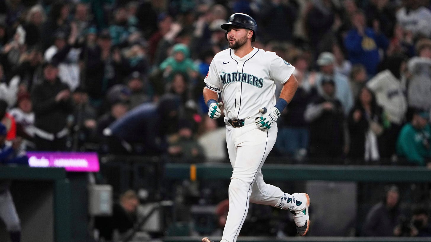 Seattle's Cal Raleigh reaches 100 career HRs by going deep twice at  Cincinnati – KIRO 7 News Seattle