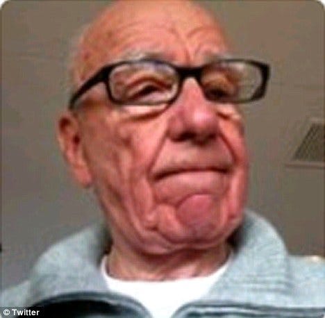 Is that your best angle, Rupert? Murdoch has chosen a less-than-flattering photo for his Twitter profile
