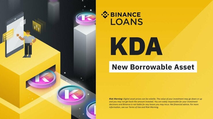 $KDA is now available on Binance as a borrowable asset
