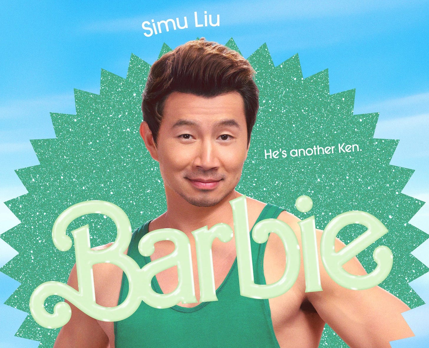 Barbie promo photo of Simu Liu as "another Ken"